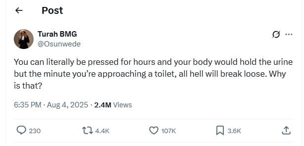 Post turah bmg osunwede you can literally be pressed for hours and your body wou