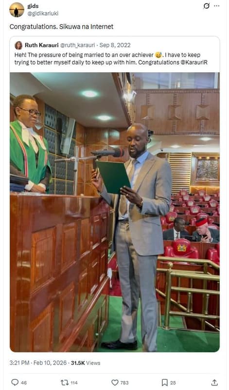 Gids gidikariuki congratulations. sikuwa na internet ruth karauri ruth_karauri s