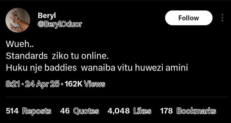 Beryl beyldur follow wueh. standards ziko tu online. huku nje baddies wanaiba vi