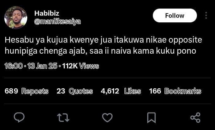 Habibiz manlkesaiya follow hesabu ya kujua kwenye jua itakuwa nikae opposite hun