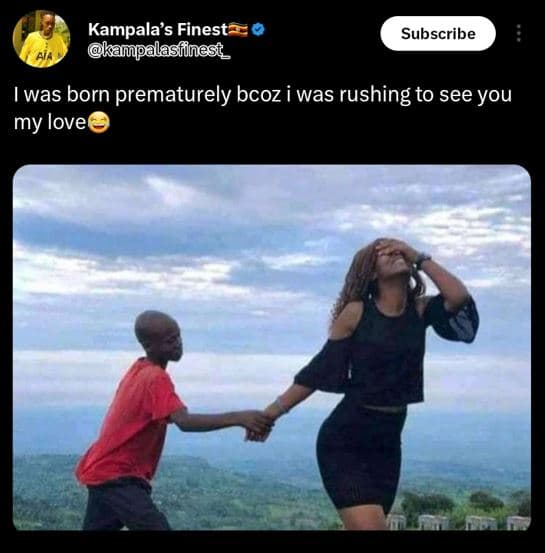 Kampala's finest kampalasfinest_ subscribe was born prematurely bcoz was rushing