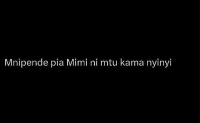 Mnipende pia mimi ni mtu kama nyinyi