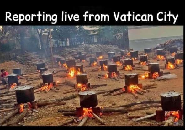 Reporting live from vatican city