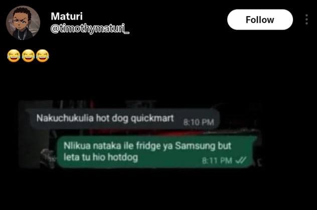 Maturi tmothylmatud_ follow nakuchukulia hot dog quickman 78 10 pu nlikua nataka