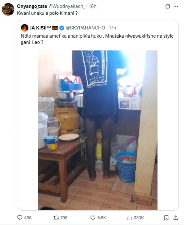 Onyango_tate wuodnyakach _ 16h kwani unakula polo kimani ? ja kisiitm skypahanch