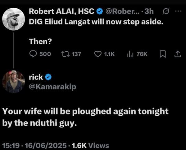 Robert alai, hsc rober . 3h 9 dig eliud langat will now step aside. then? 500 l?