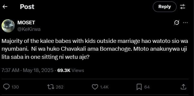 Post reply 75 moset kekirwa majority of the kalee babes with kids outside marria