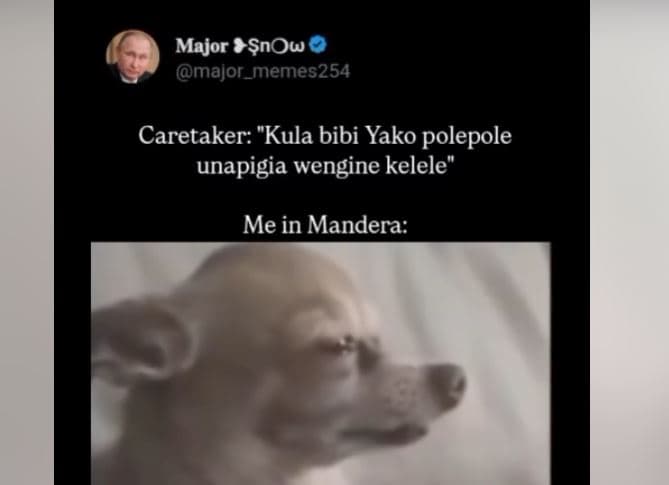 Major snow major_memes254 caretaker 'kula bibi yako polepole unapigia wengine ke
