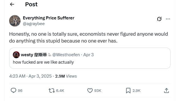 Post everything price sufferer agraybee honestly no one is totally sure economis