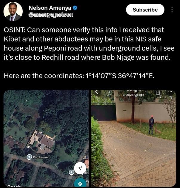Nelson amenya menyanelson subscribe osint can someone verify this info received