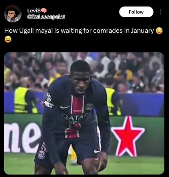 Levis isleecapalot follow how ugali mayai is waiting for comrades in january ne