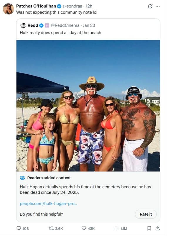 Patches o'houlihan sondraa 12h was not expecting this community note lol redd re