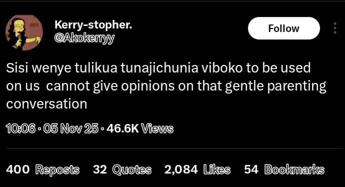 Kerrystopher. akokenryy follow sisi wenye tulikua tunajichunia viboko to be used