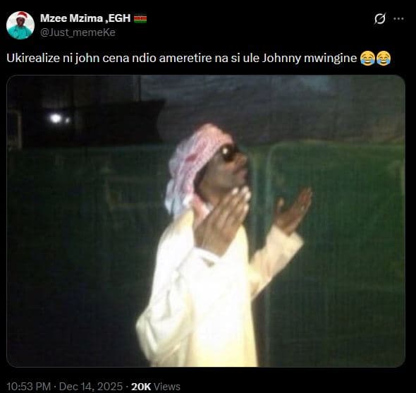 Mzee mzima,egh just_memeke ukirealize ni john cena ndio ameretire na si ule john