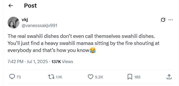 Post vkj vanesssakjv991 the real swahili dishes don't even call themselves swahi