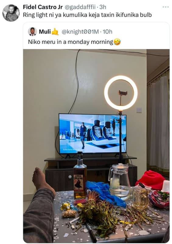 Fidel castro jr gaddafffii 3h ring light ni ya kumulika keja taxin ikifunika bul