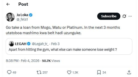 Post ja loka felsi subscribe go take loan from mogo watu or platinum. in the nex