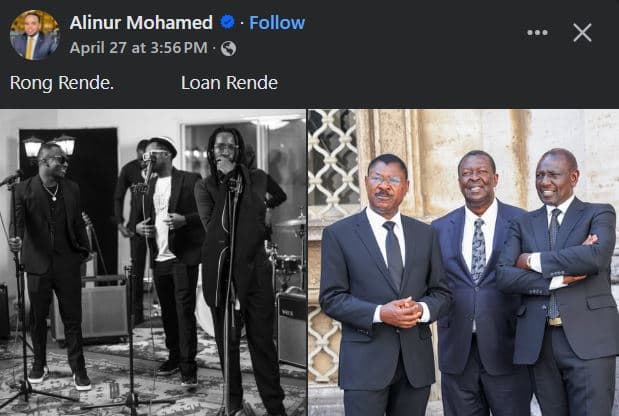 Alinur mohamed follow april 27 at 3.56 pm rong rende. loan rende