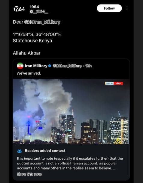 _ follow dear iriran_mmilrtary '58s, '00e statehouse kenya allahu akbar iran mil