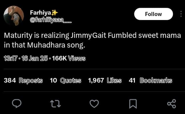 Farhiya fanhiliyaaa follow maturity is realizing jimmygait fumbled sweet mama in