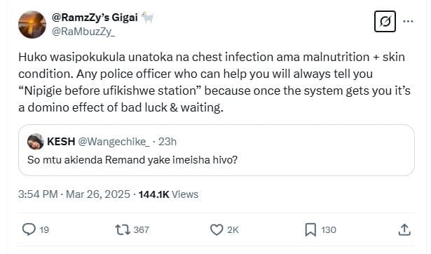 Ramzzy's gigai rambuzzy _ huko wasipokukula unatoka na chest infection ama malnu