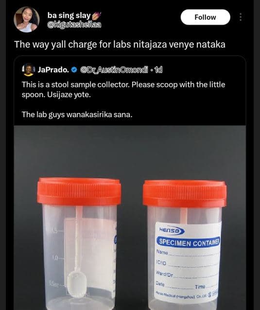 Ba sing slay follow kgutashailaa the way 'yall charge for labs nitajaza venye na