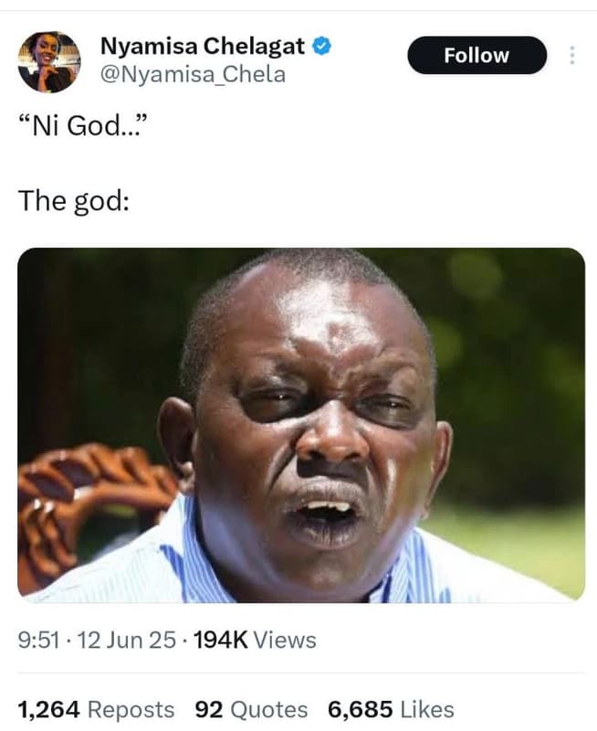 Nyamisa chelagat nyamisa_chela ni god. follow the god 9.51 12 jun 25 194k views