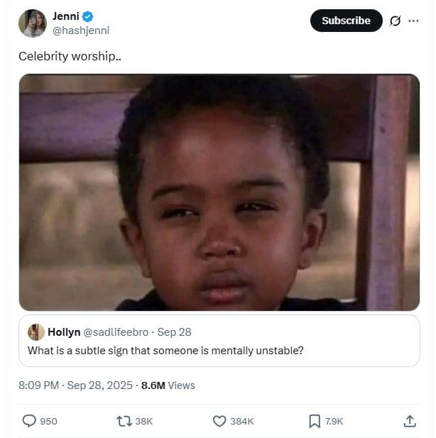 Jenni hashjenni subscribe celebrity worship hollyn sadlifeebro sep 28 what is a