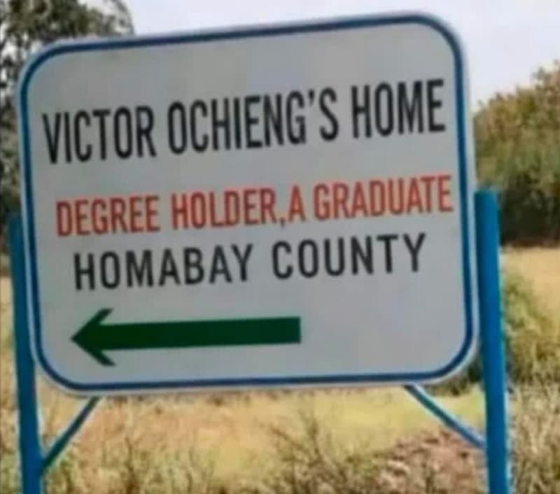 Victor l ochieng's home degree holder a graduate homabay county