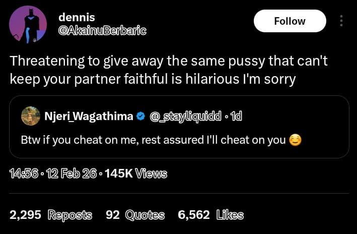 Dennis akainuberbaric follow threatening to give away the same pussy that can't