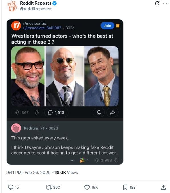 Reddit reposts redditrepostss rlmoviecritic ullmmediatesail1087 302d join wrestl