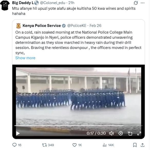 Big daddy l colonel_edu 21h mtu afanye hii upuzi yote alafu akuje kuitisha 50 kw