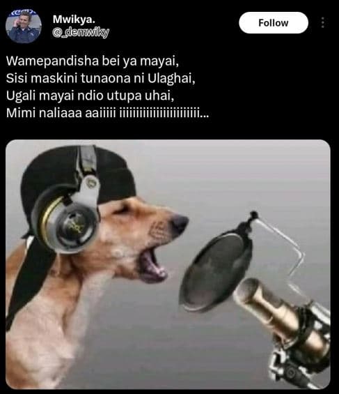Mwikya denufiky follow wamepandisha bei ya mayai, sisi maskini tunaona ni ulagha
