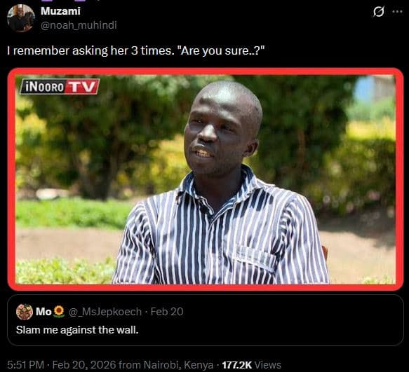 Muzami noah_muhindi remember asking her 3 times. areyou sure_? inooro tv mo msje