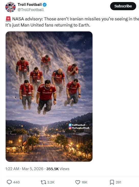 Troll football trollfootball subscribe nasa advisory those arent iranian missile