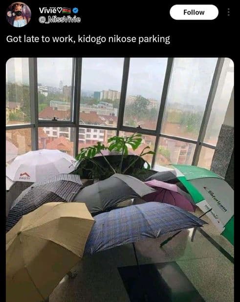 Viviëv missvivfe follow got late to work, kidogo nikose parking 1