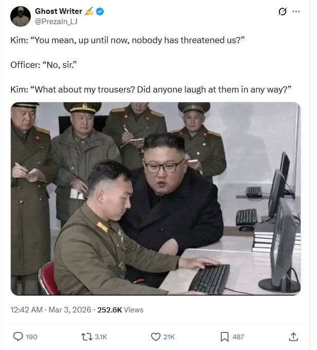 Ghost writer prezain_lj kim 'you mean up until now nobody has threatened us? off