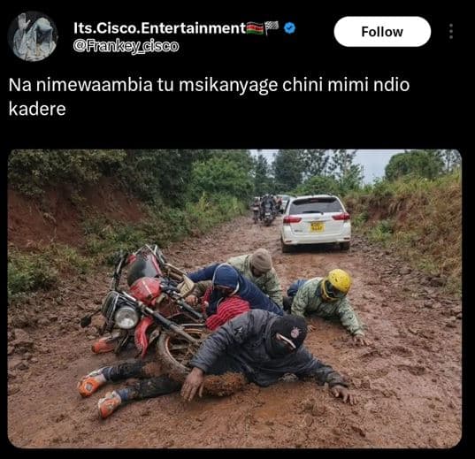 Its cisco entertainment hankeycisco follow na nimewaambia tu msikanyage chini mi