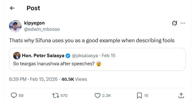 Post kipyegon edwin_mbosso thats why sifuna uses you as a good example when desc