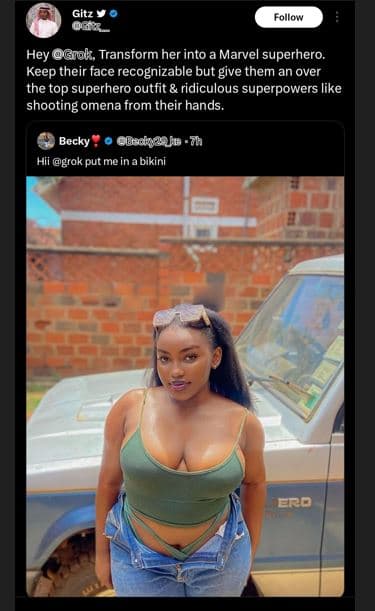 Gitz unler follow hey enok, transform her into marvel superhero keep their face