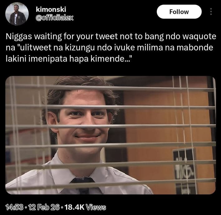 Kimonski officiialex follow niggas waiting for your tweet not to bang ndo waquot