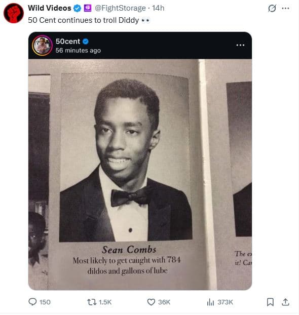 Wild videos fightstorage 14h 50 cent continues to troll diddy 5ocent 56 minutes