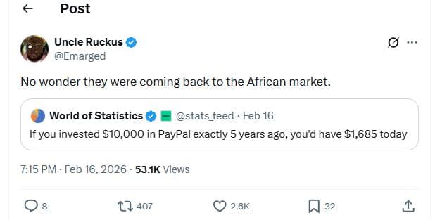 Post uncle ruckus emarged no wonder they were coming back to the african market.