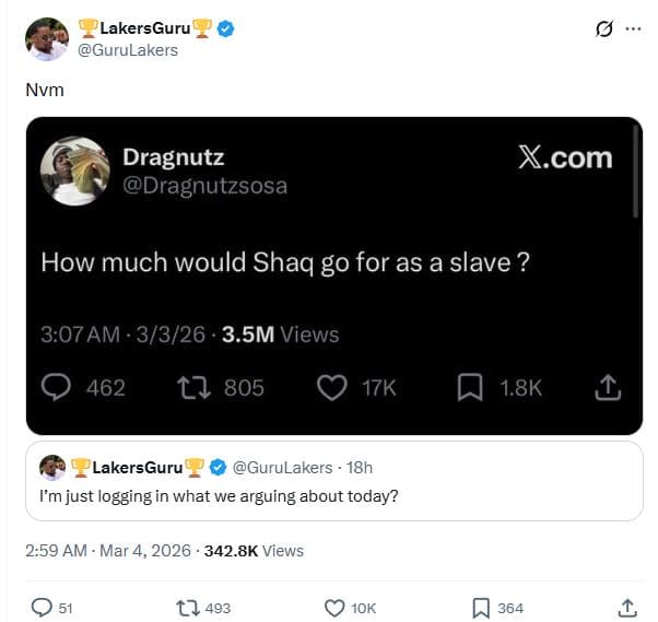 Lakersguru gurulakers nvm dragnutz dragnutzsosa xcom how much would shaq go for