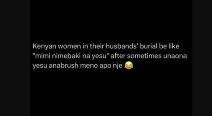 Kenyan women in their husbands' burial be like mimi nimebaki na yesu after somet