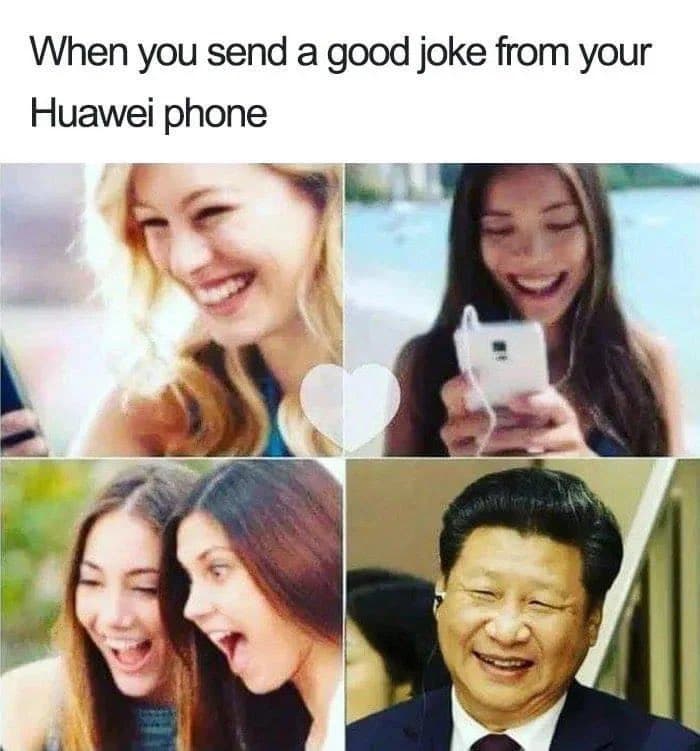 when you send a good joke from your huawei phone