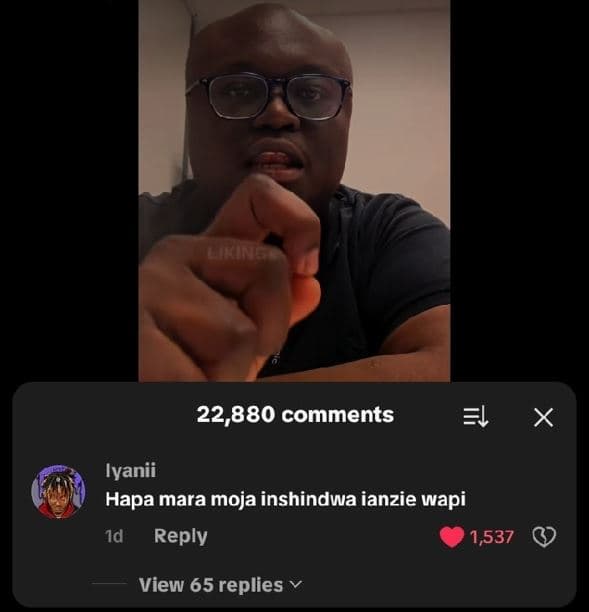 7 22,880 comments l x iyanii hapa mara moja inshindwa ianzie wapi id reply 1,537