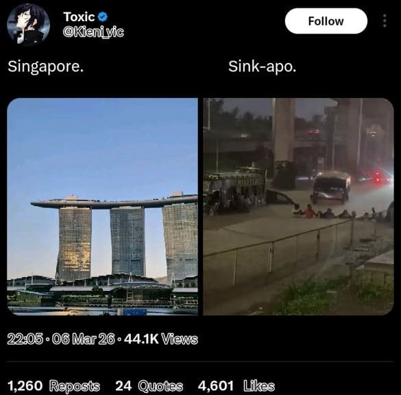Toxic keniyic follow singapore. sinkapo. mar 28. 44.1k views 1,260 reposts 24 uo