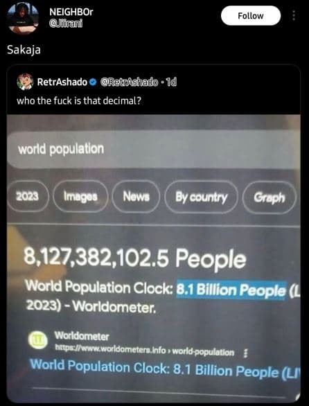 Neighbor tlan follow sakaja retrashado reuashado 1d who the fuck is that decimal