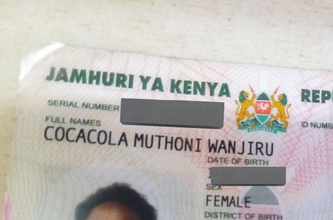 Jamhuri ya kenya serial repe number full names id nume cocacola muthoni wanjiru